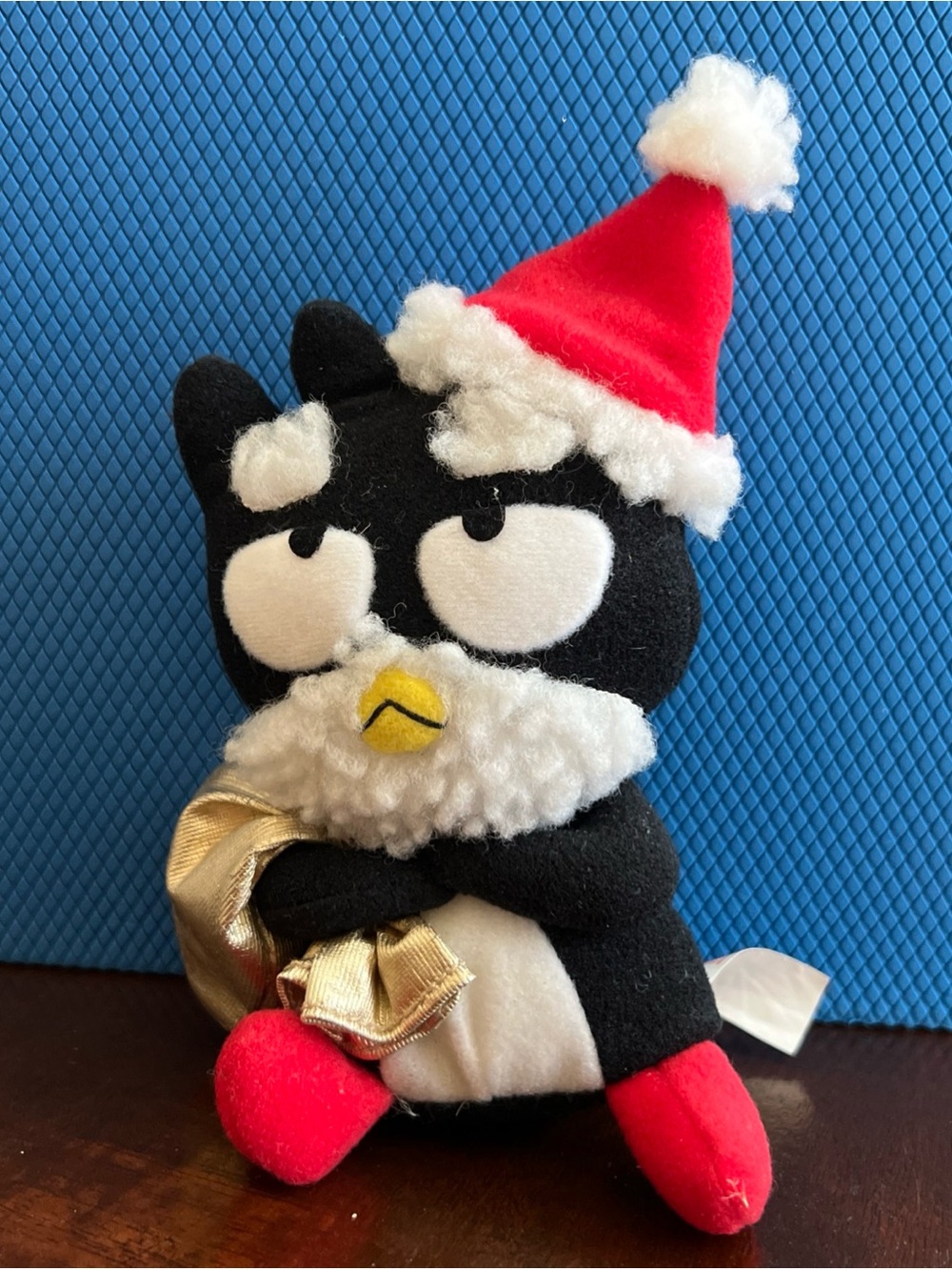 Vintage Bad Badtz Maru Sanrio Smiles Santa Christmas Beanie 6" Plush Toy